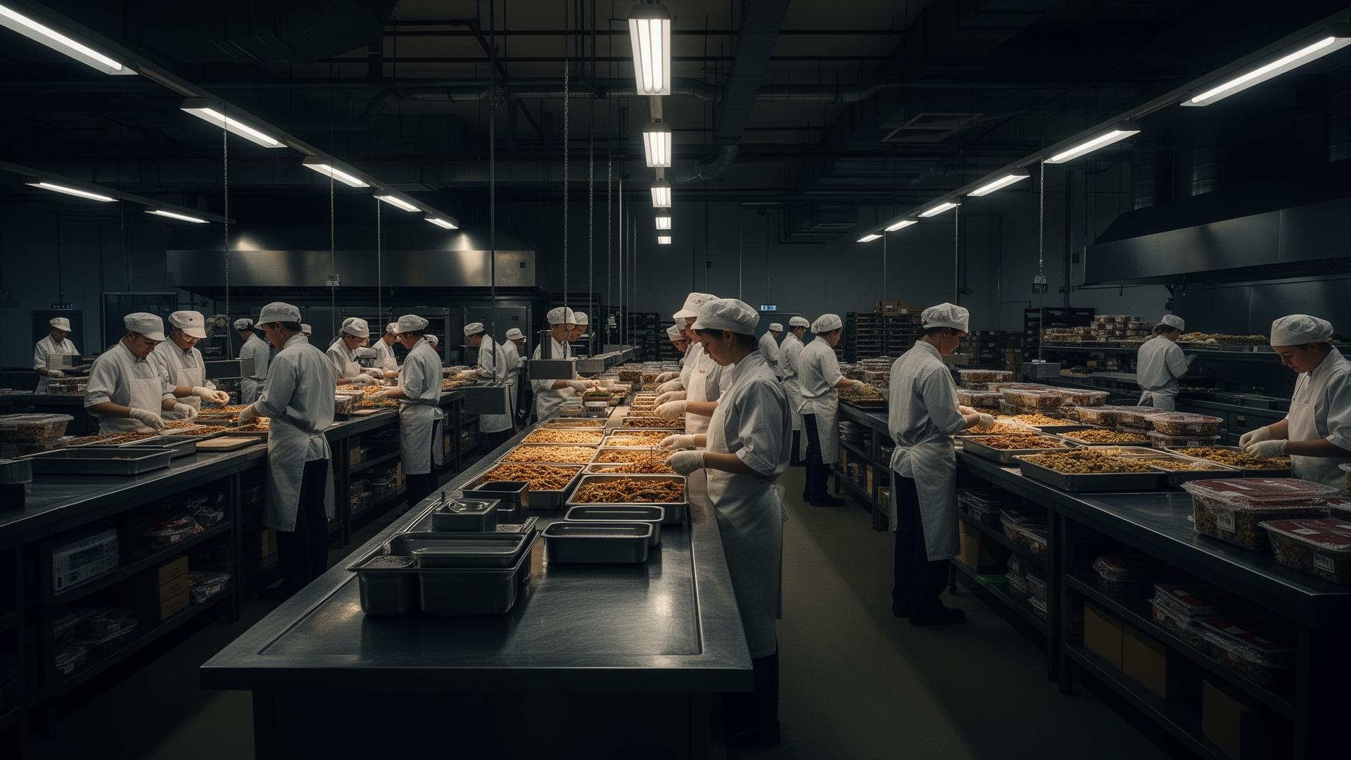 Industrial central production kitchen facility